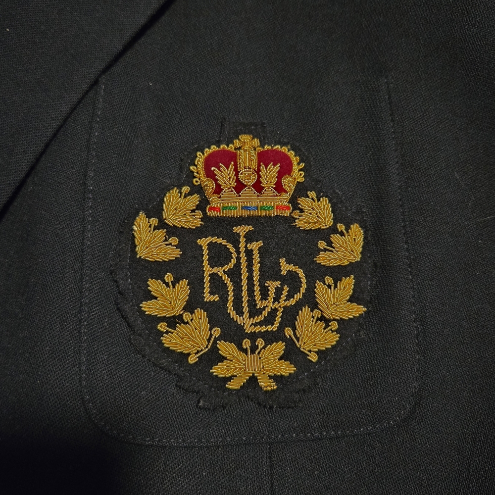 Lauren Ralph Lauren Black Women's Wool Crest Blazer - Picture 3 of 7